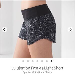 🍋 Lululemon Fast As Light Shorts